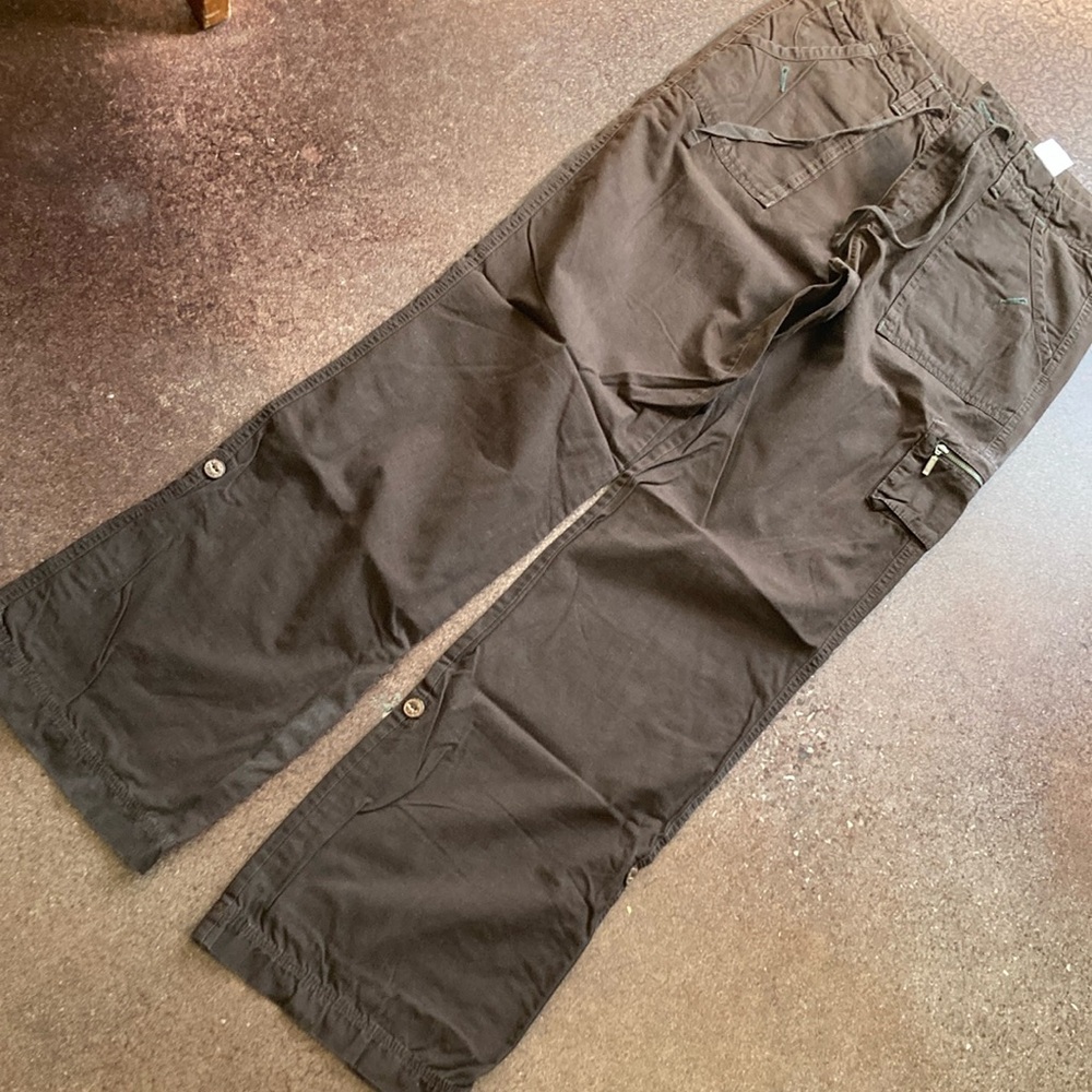Eddie Bauer cotton wide-leg cargo pants